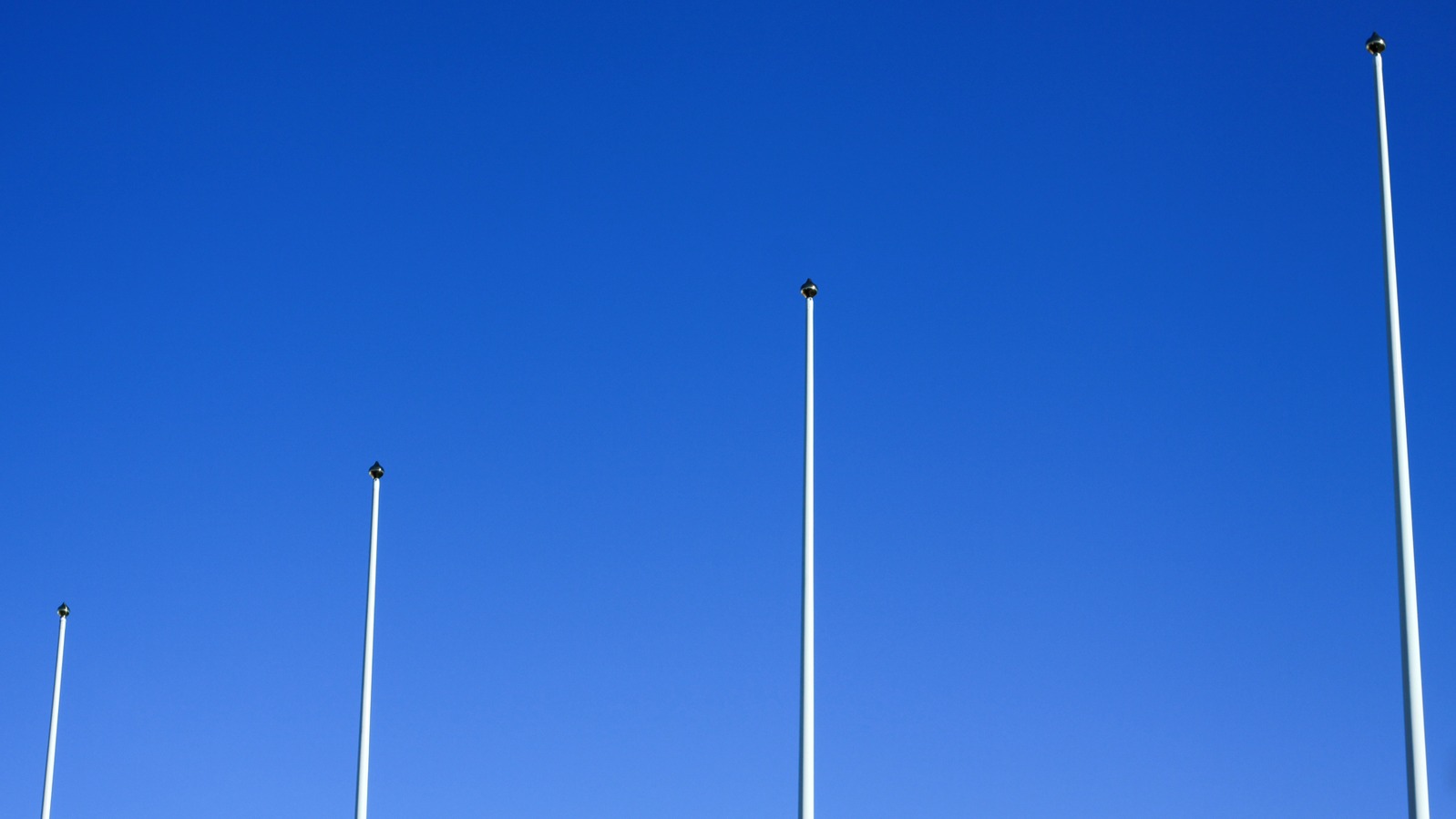 Empty flagpoles