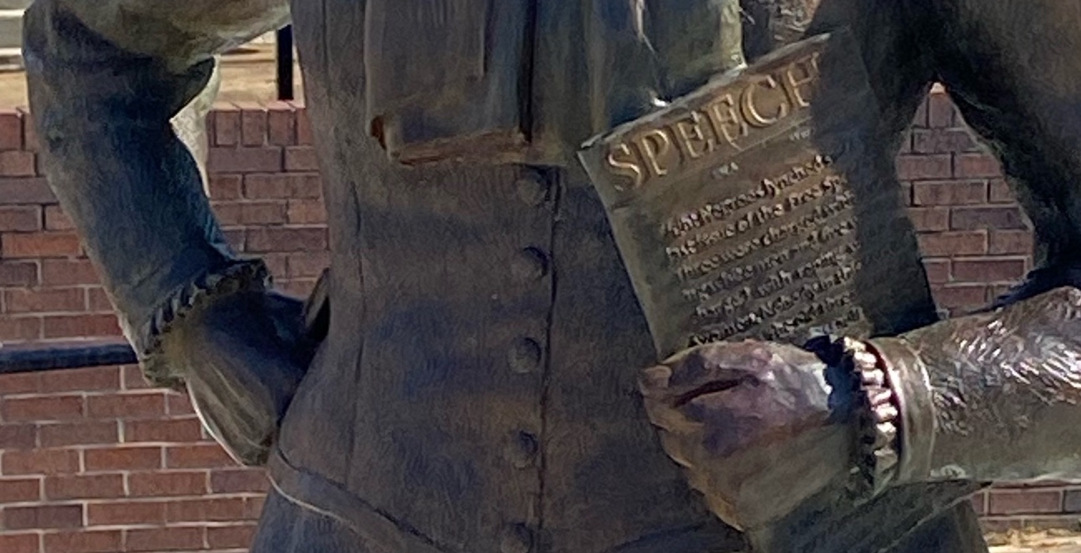 Ida B. Wells statue close up